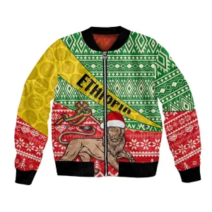 Ethiopia Christmas Bomber Jacket - Melkam Gena with African Pattern LT01