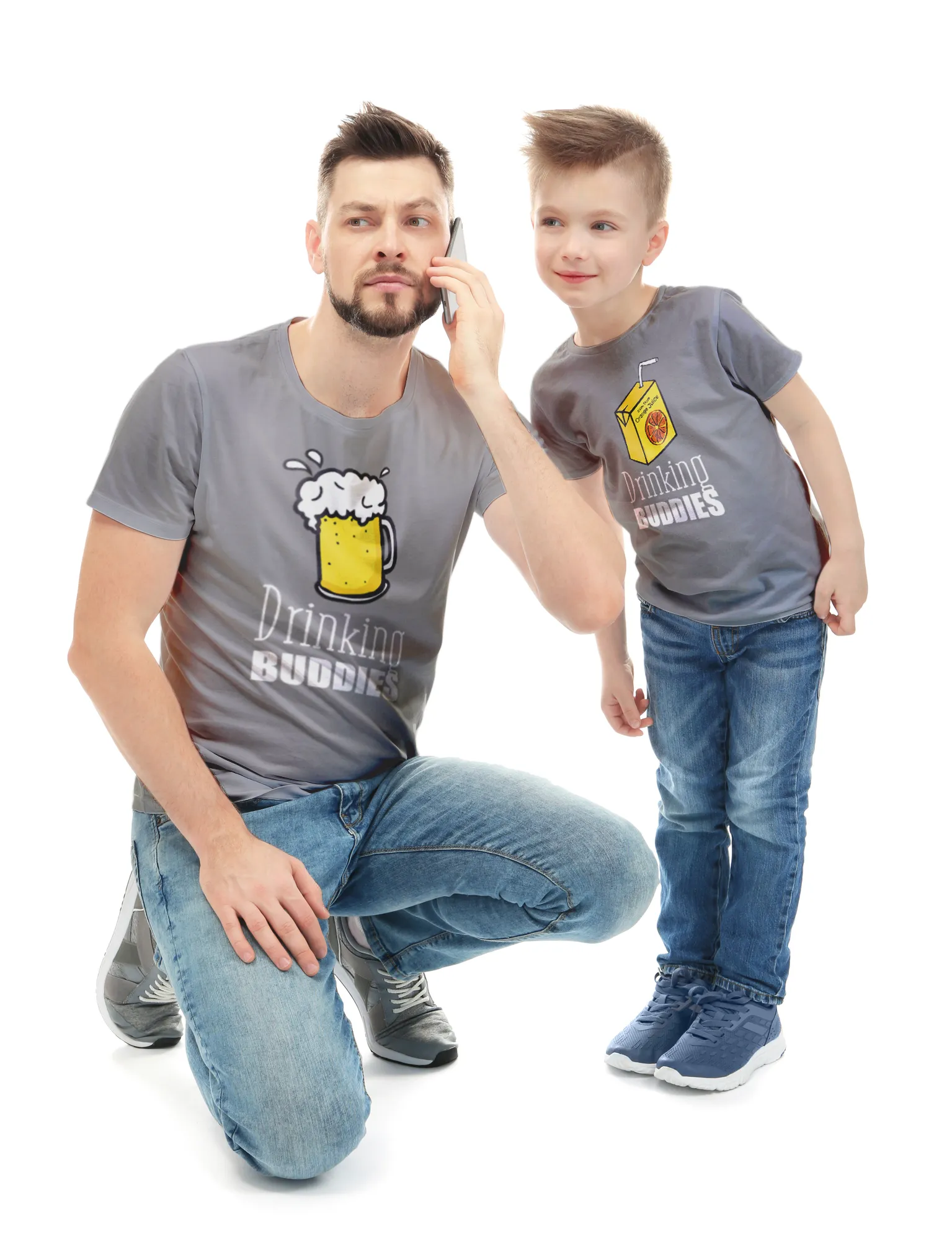 Father Son Matching Shirts Drinking Buddies