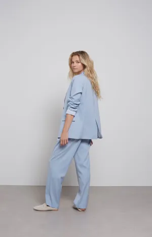 Faux double-breasted blazer with long sleeves and pockets