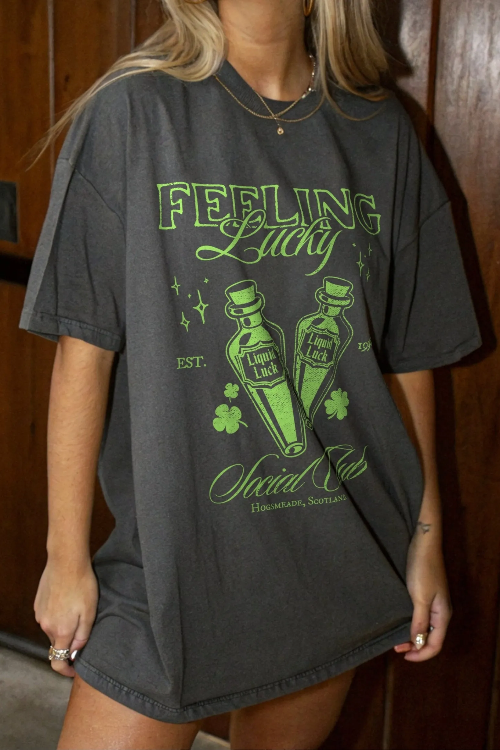 Feeling Lucky Social Club Garment Dyed Tee