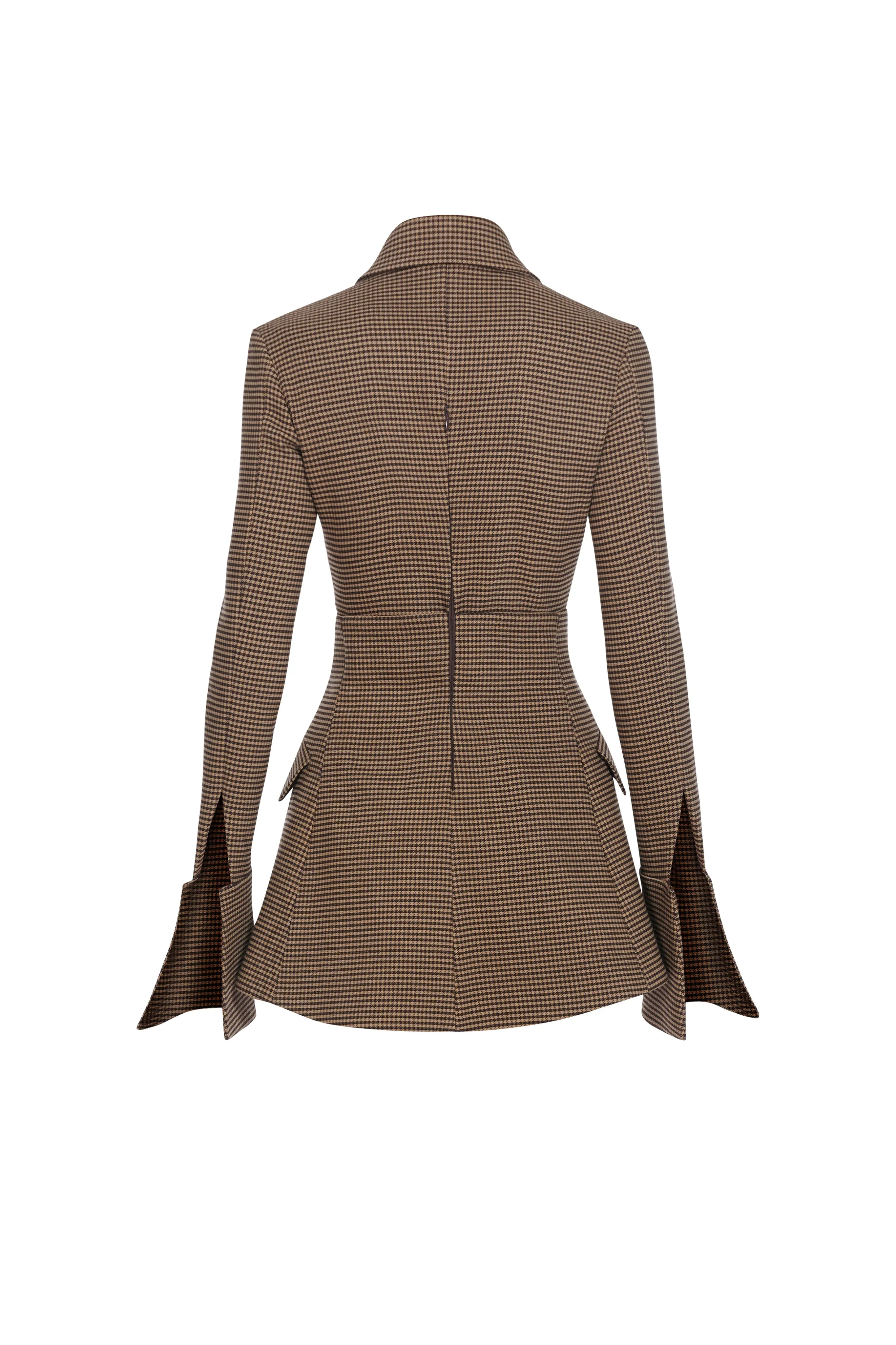 Fitted Shirt With Basque Detail Gingham