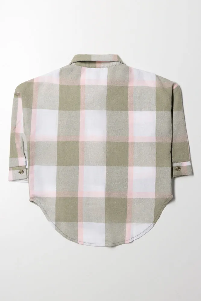 Flannel Check Shirt Green