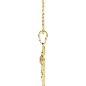 Floral Cross 16-18" Necklace or Pendant R50008
