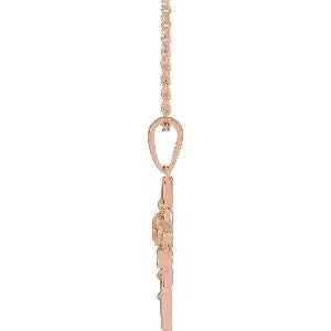 Floral Cross 16-18" Necklace or Pendant R50008