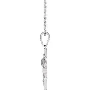 Floral Cross 16-18" Necklace or Pendant R50008