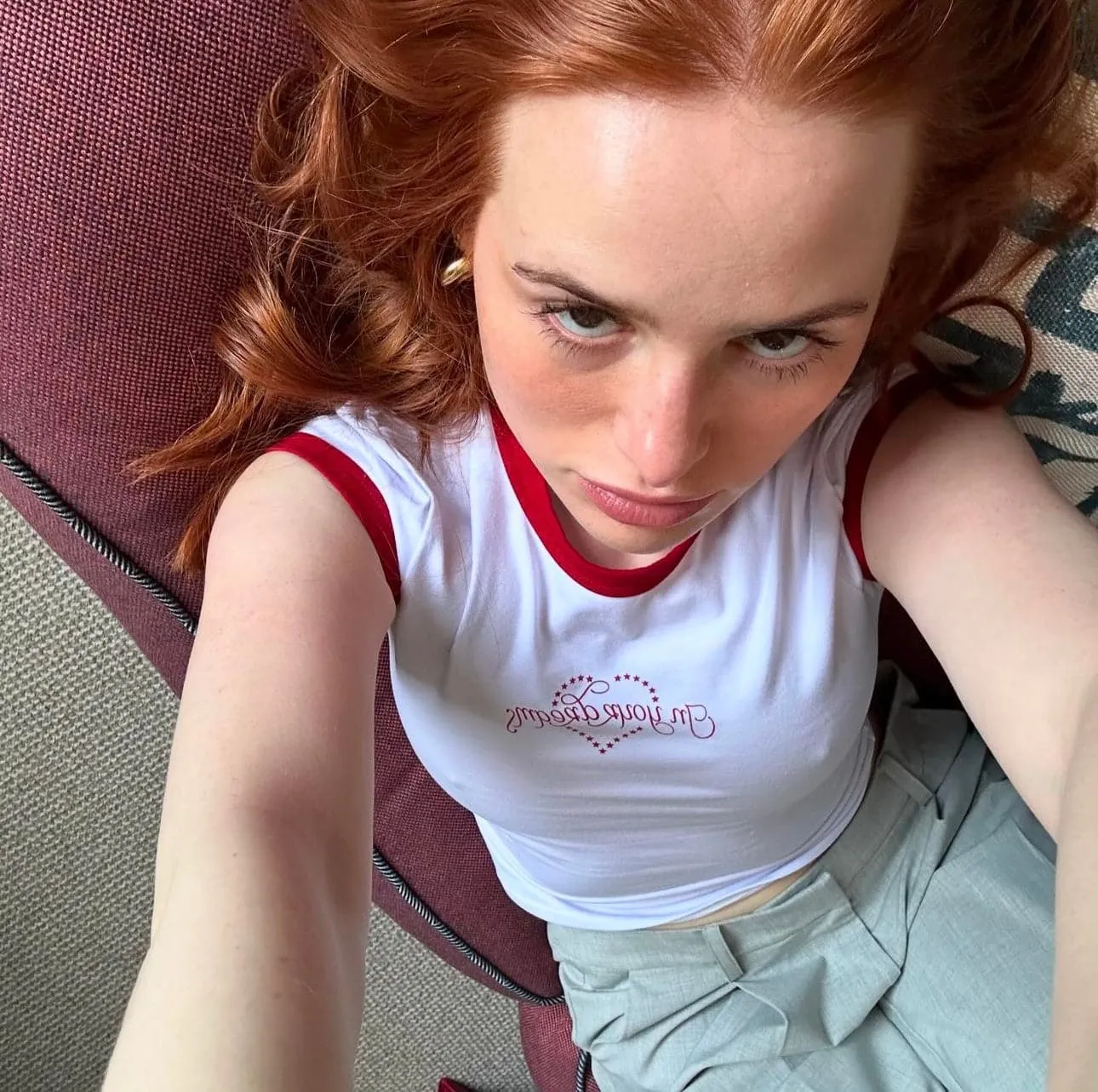 Frankies Bikinis Archie Cotton Tee as seen on Madelaine Petsch & Amelia Gray