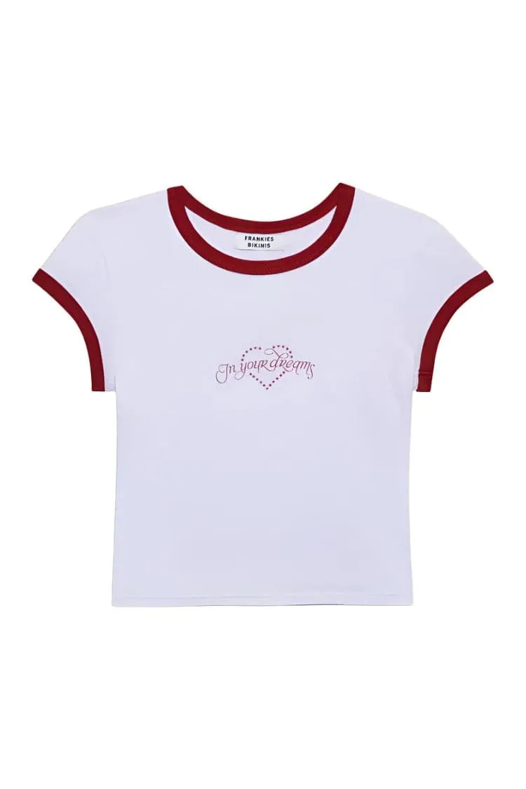 Frankies Bikinis Archie Cotton Tee as seen on Madelaine Petsch & Amelia Gray