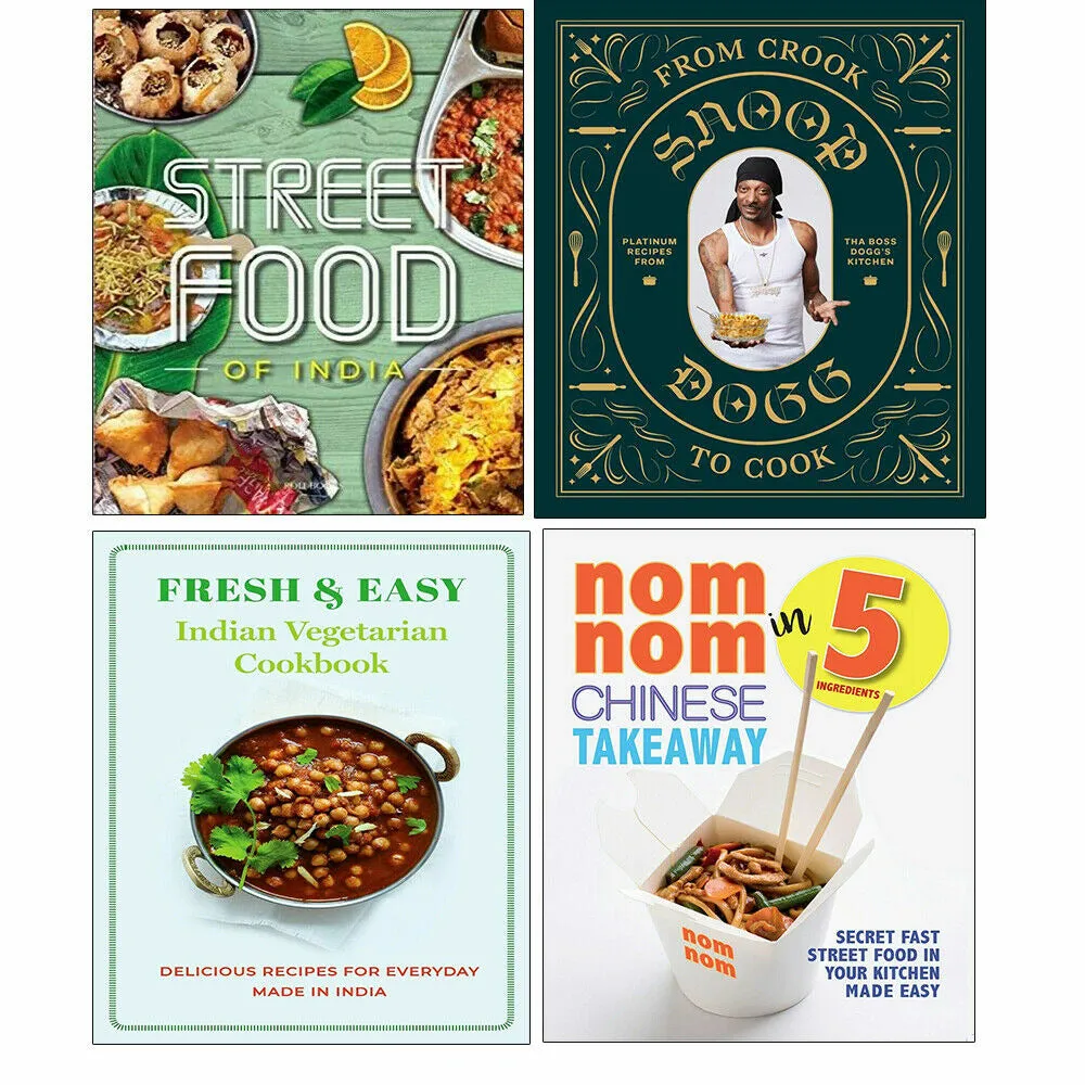 From Crook to Cook, Street Food, Nom Nom Chinese, Fresh Easy India 4 Books Set