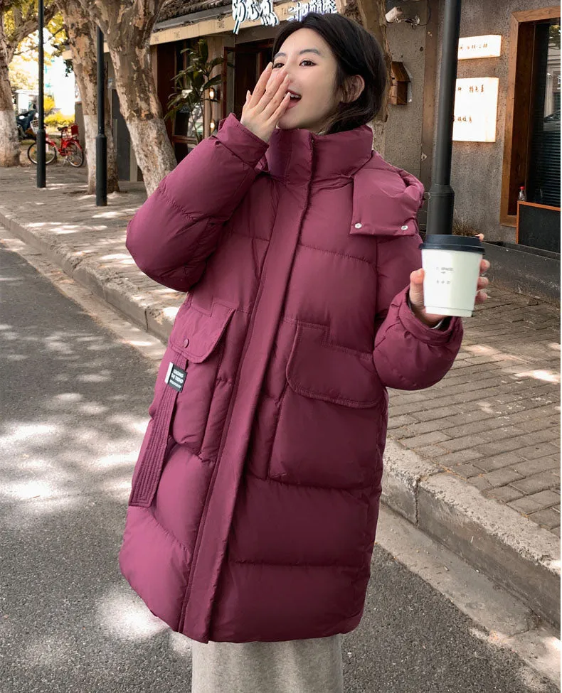 Full-Zip Hooded Relaxed-Fit Quilted Puffer Coat