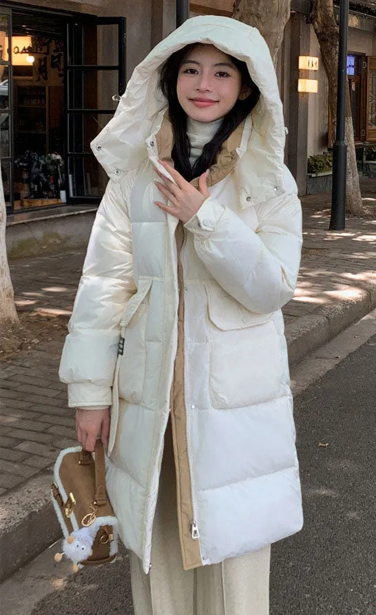 Full-Zip Hooded Relaxed-Fit Quilted Puffer Coat