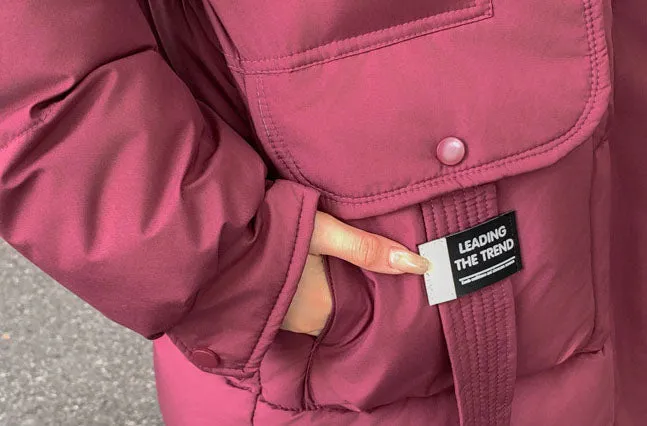 Full-Zip Hooded Relaxed-Fit Quilted Puffer Coat