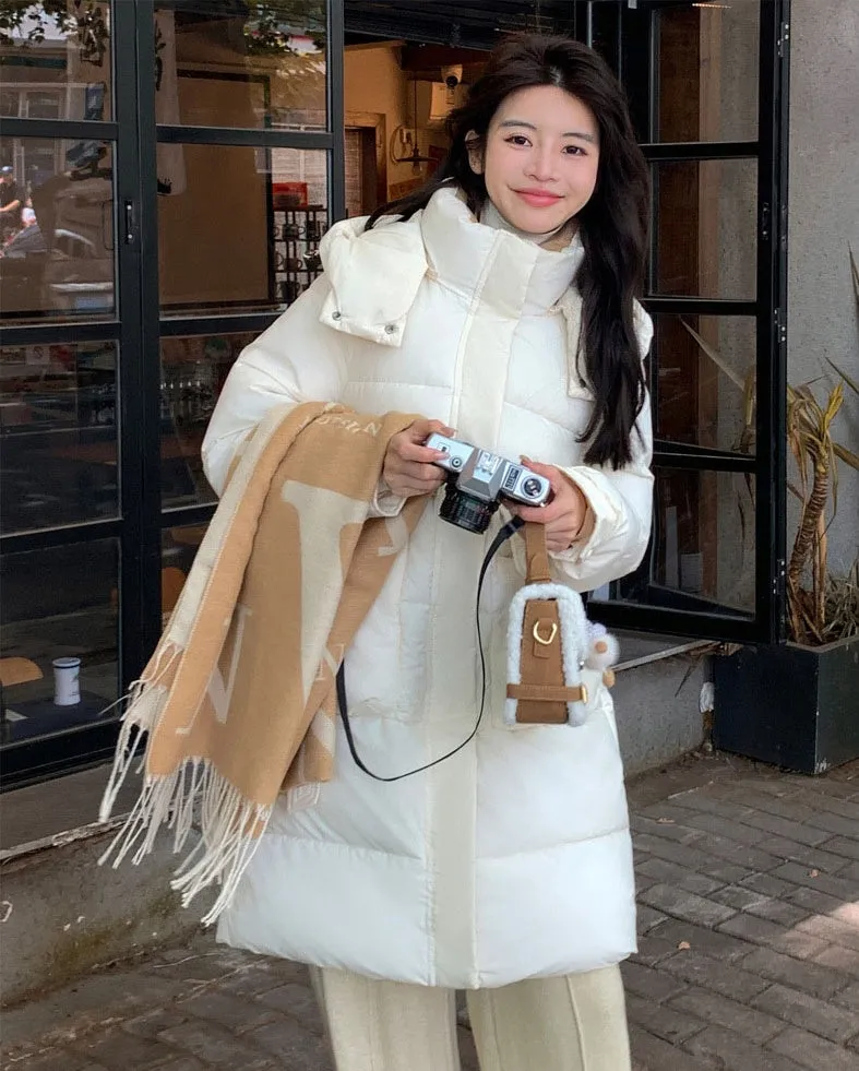 Full-Zip Hooded Relaxed-Fit Quilted Puffer Coat