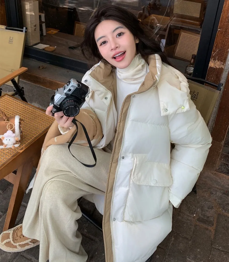 Full-Zip Hooded Relaxed-Fit Quilted Puffer Coat