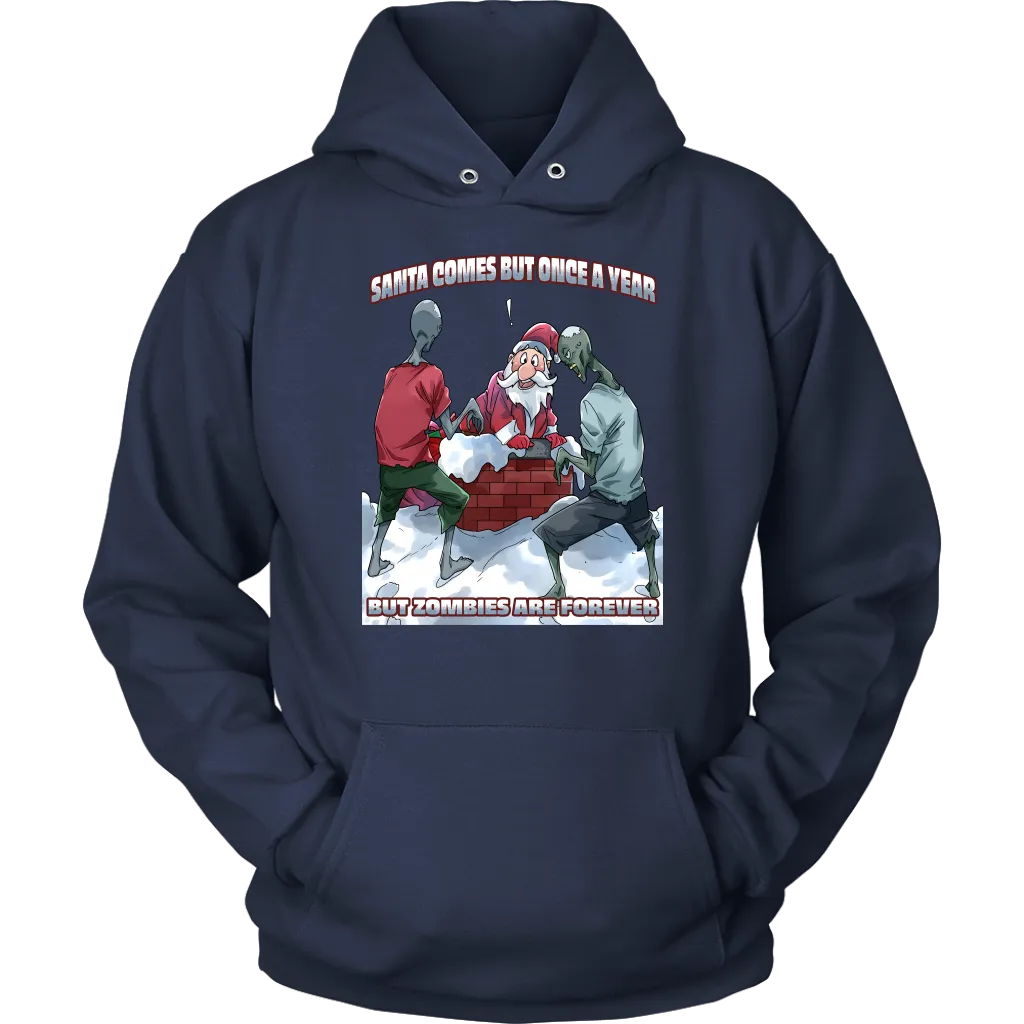 Funny Christmas T-shirt, Santa vs Zombies Shirt, Funny Christmas Hoodie