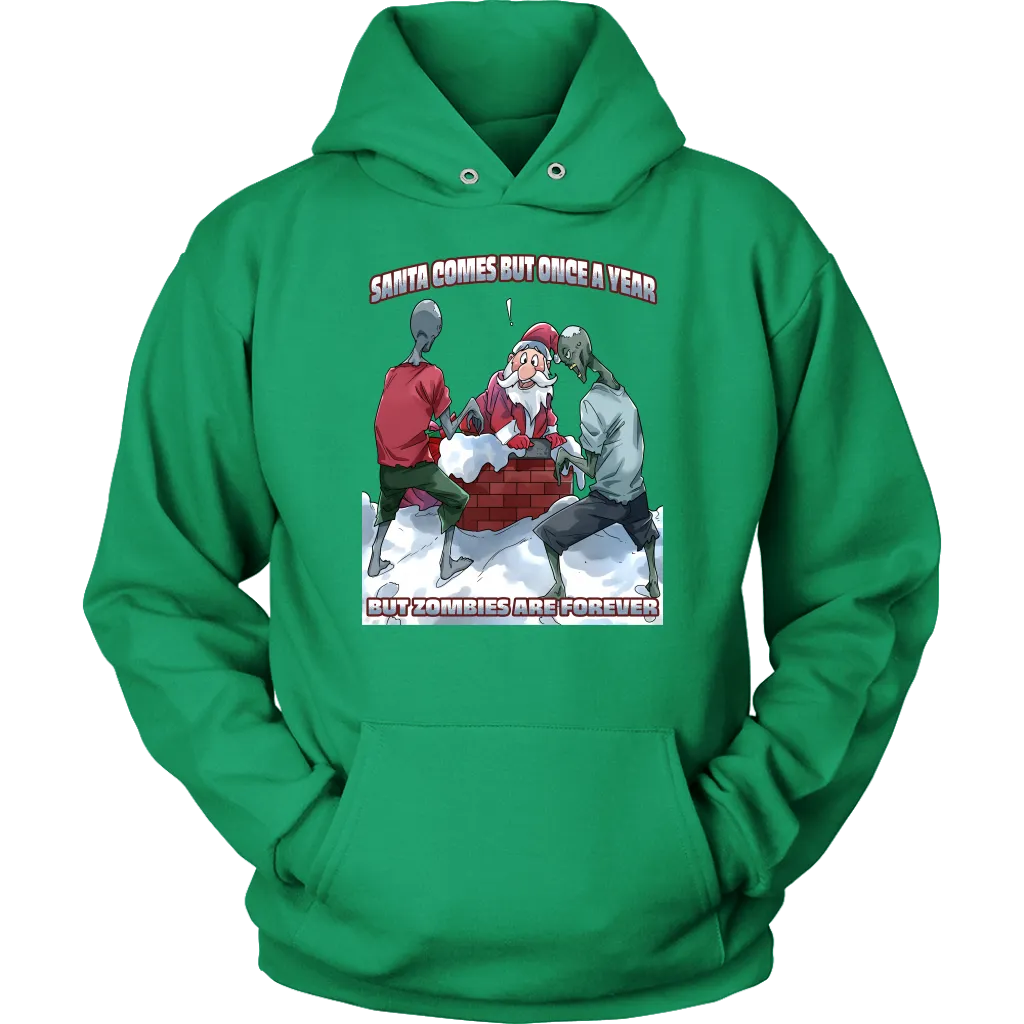 Funny Christmas T-shirt, Santa vs Zombies Shirt, Funny Christmas Hoodie
