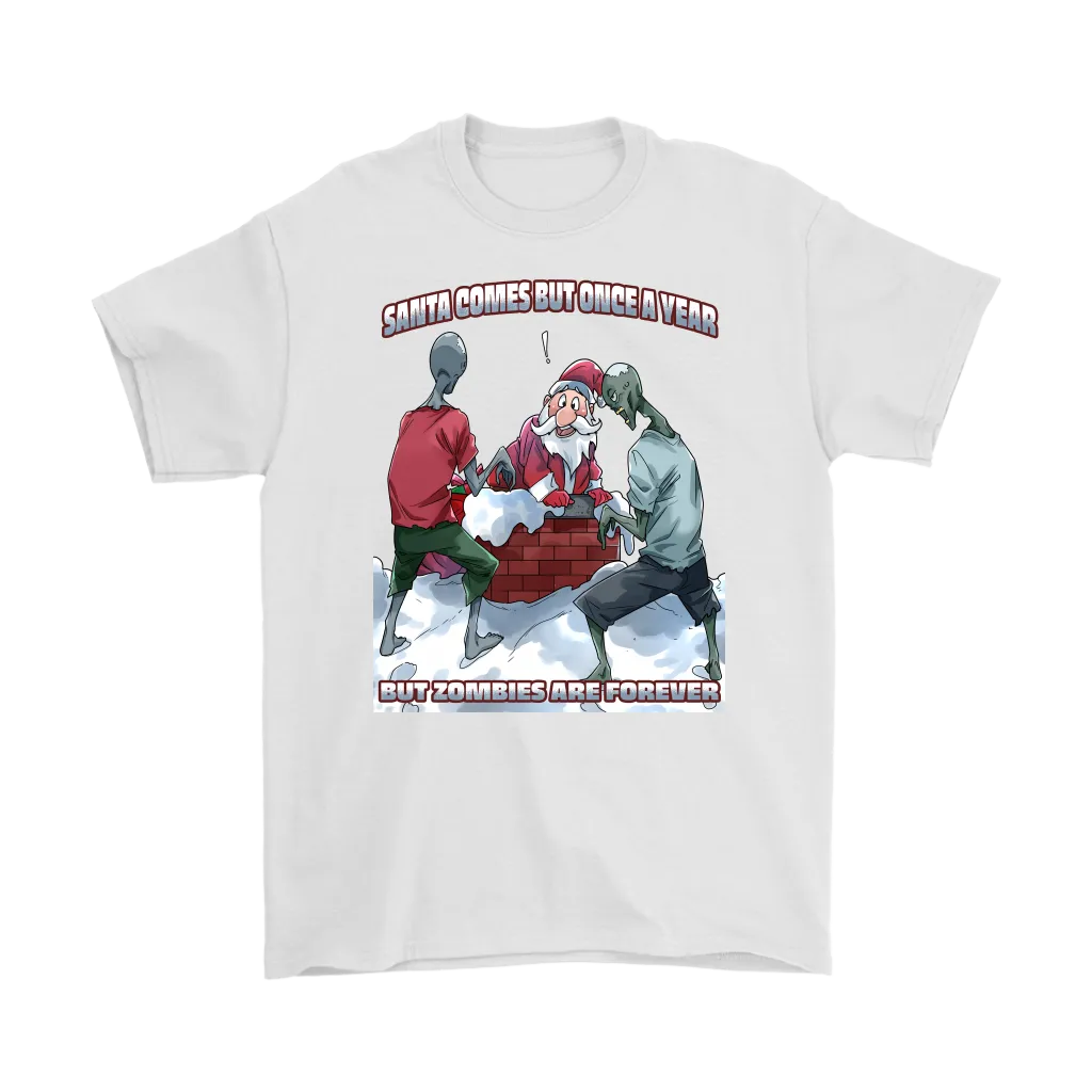 Funny Christmas T-shirt, Santa vs Zombies Shirt, Funny Christmas Hoodie