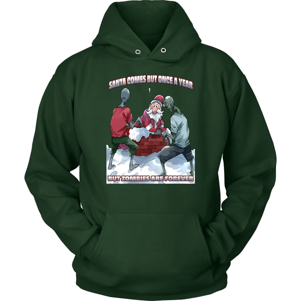 Funny Christmas T-shirt, Santa vs Zombies Shirt, Funny Christmas Hoodie