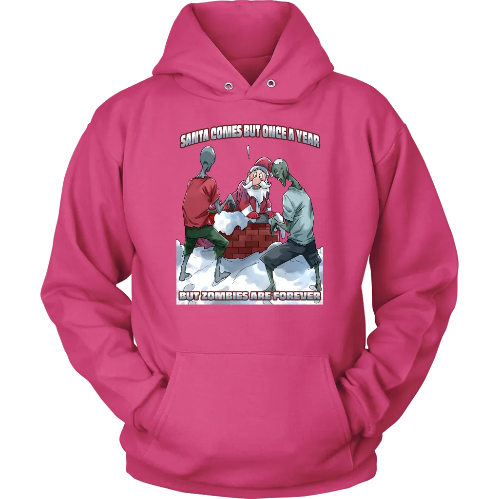 Funny Christmas T-shirt, Santa vs Zombies Shirt, Funny Christmas Hoodie