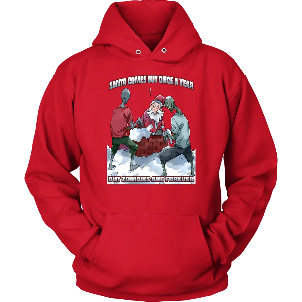 Funny Christmas T-shirt, Santa vs Zombies Shirt, Funny Christmas Hoodie