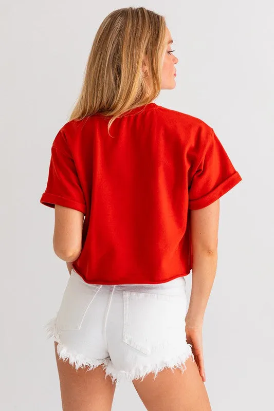 Game Day Flocking Terry T-Shirt - Final Sale