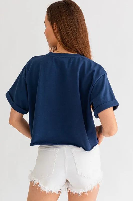 Game Day Flocking Terry T-Shirt - Final Sale