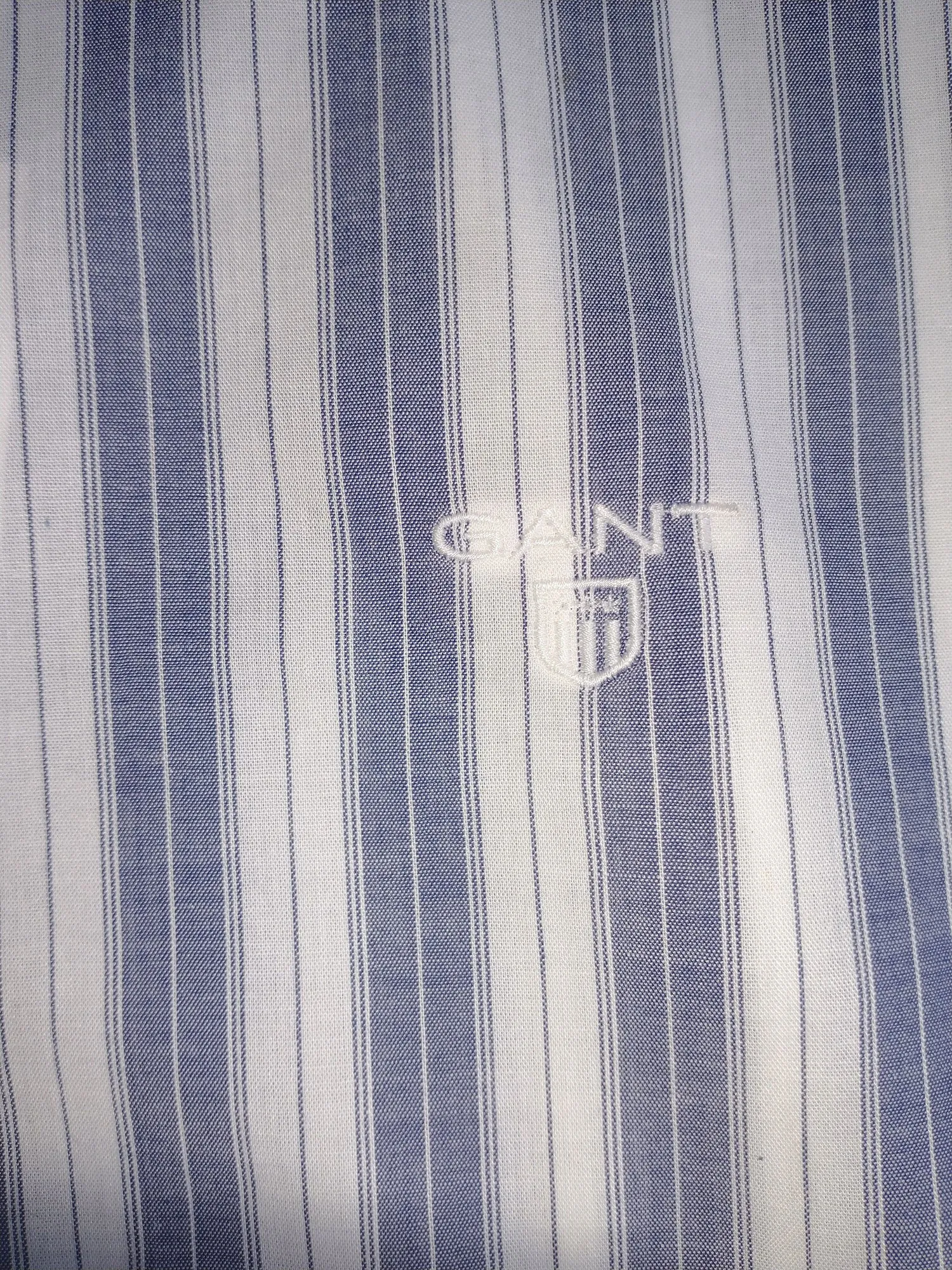 GANT Men's Evening Blue Fitted Tech Prep Varsity Stripe Shirt 3004532 Size M NWT