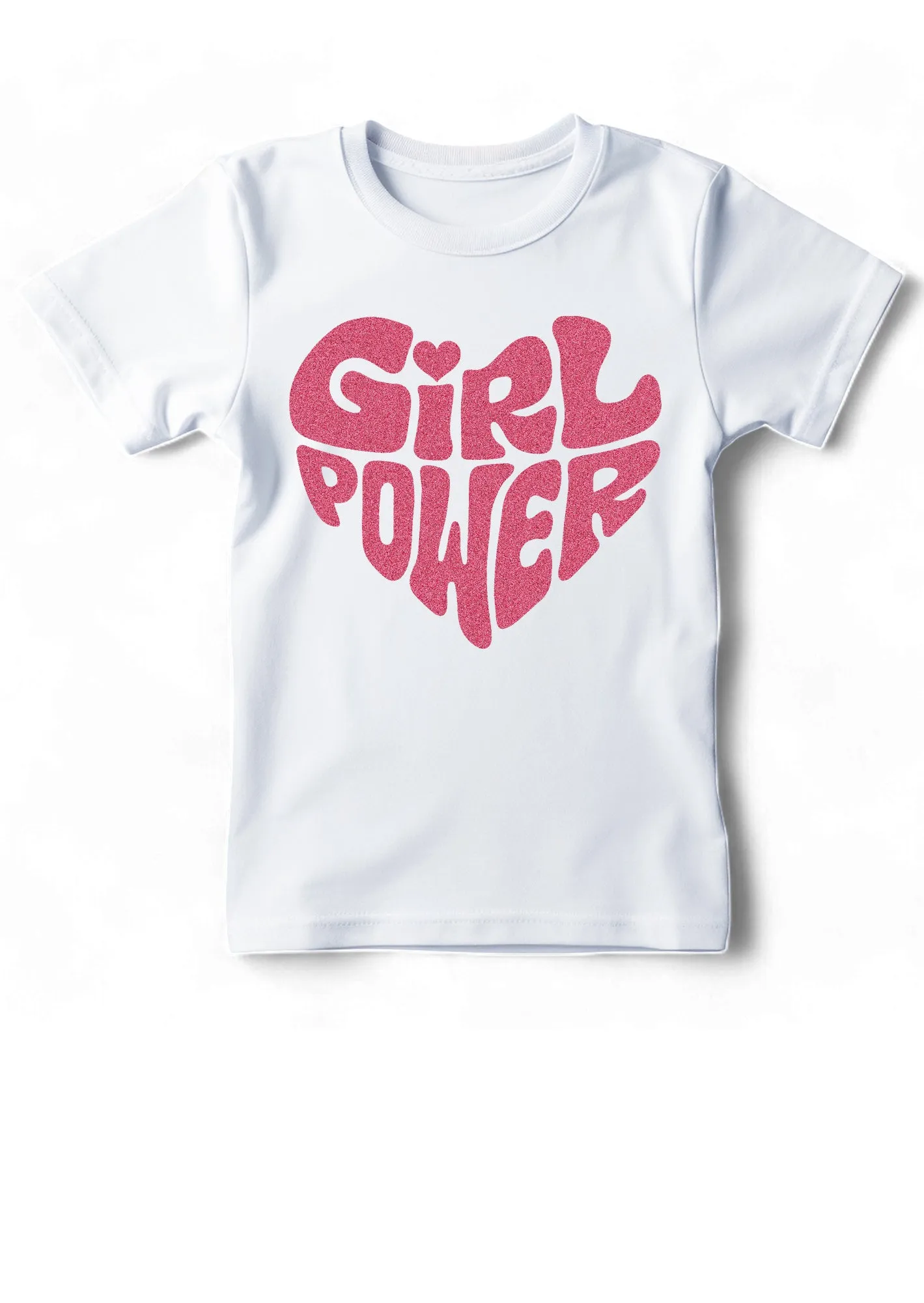 Girl Power Hot Pink Glitter Tee & Leggings Set