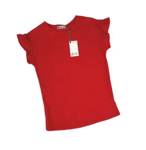 GIRL SIZE LARGE (12 YEARS) - DEX Kids, Soft / Ruffled T-shirt NWT B46