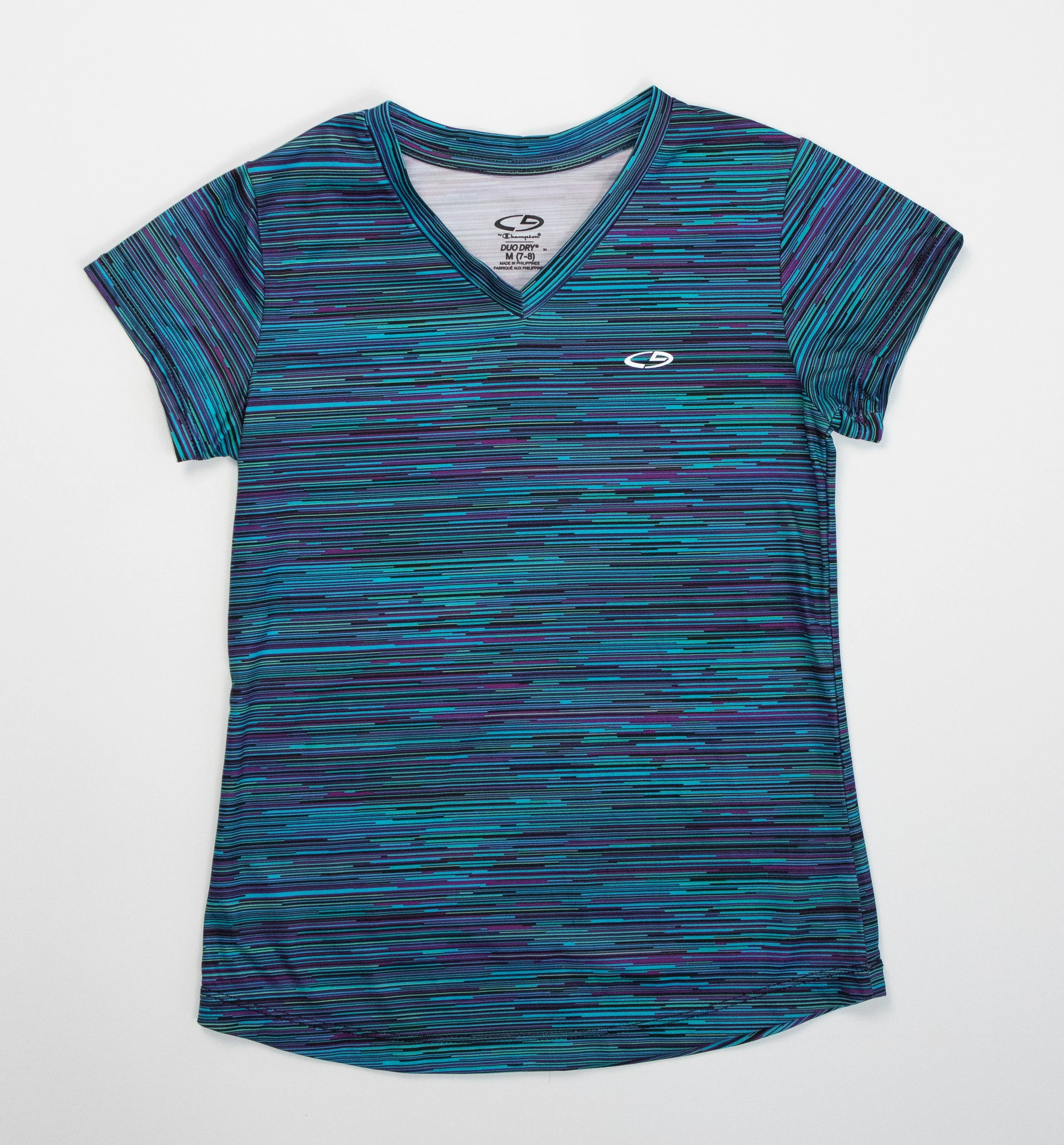 GIRL SIZE MEDIUM (7/8 YEARS) CHAMPION, Duo Dry Athletic Top EUC B35