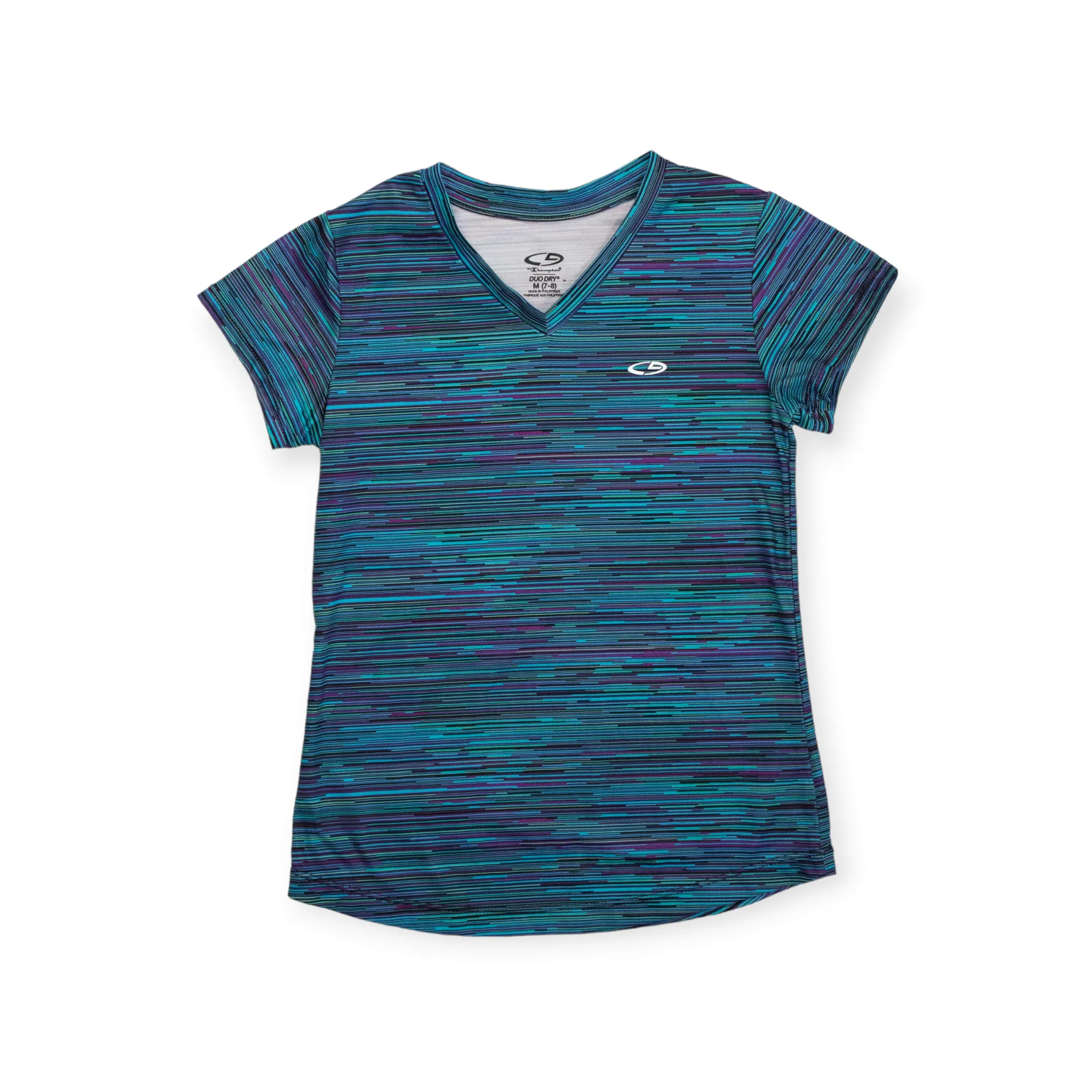 GIRL SIZE MEDIUM (7/8 YEARS) CHAMPION, Duo Dry Athletic Top EUC B35