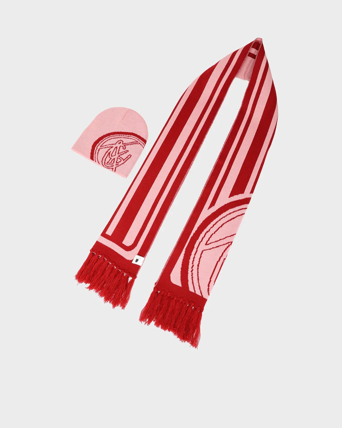 Globetrotter Tracksuit & Beanie Scarf Set in Pink