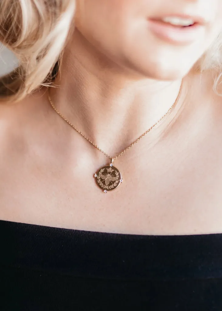 Gold Bee Necklace
