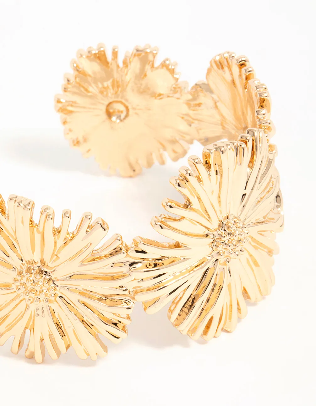 Gold Floral Wrist Cuff