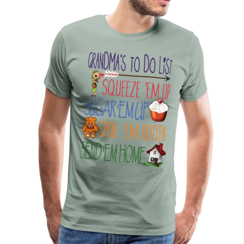 Grandma's ToDo List Men's Premium T-Shirt (CK1610)