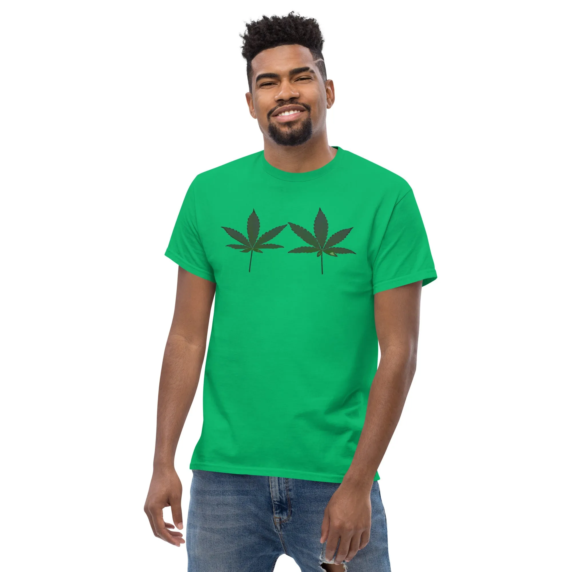 Green Cannabis Leaves Unisex T-shirt