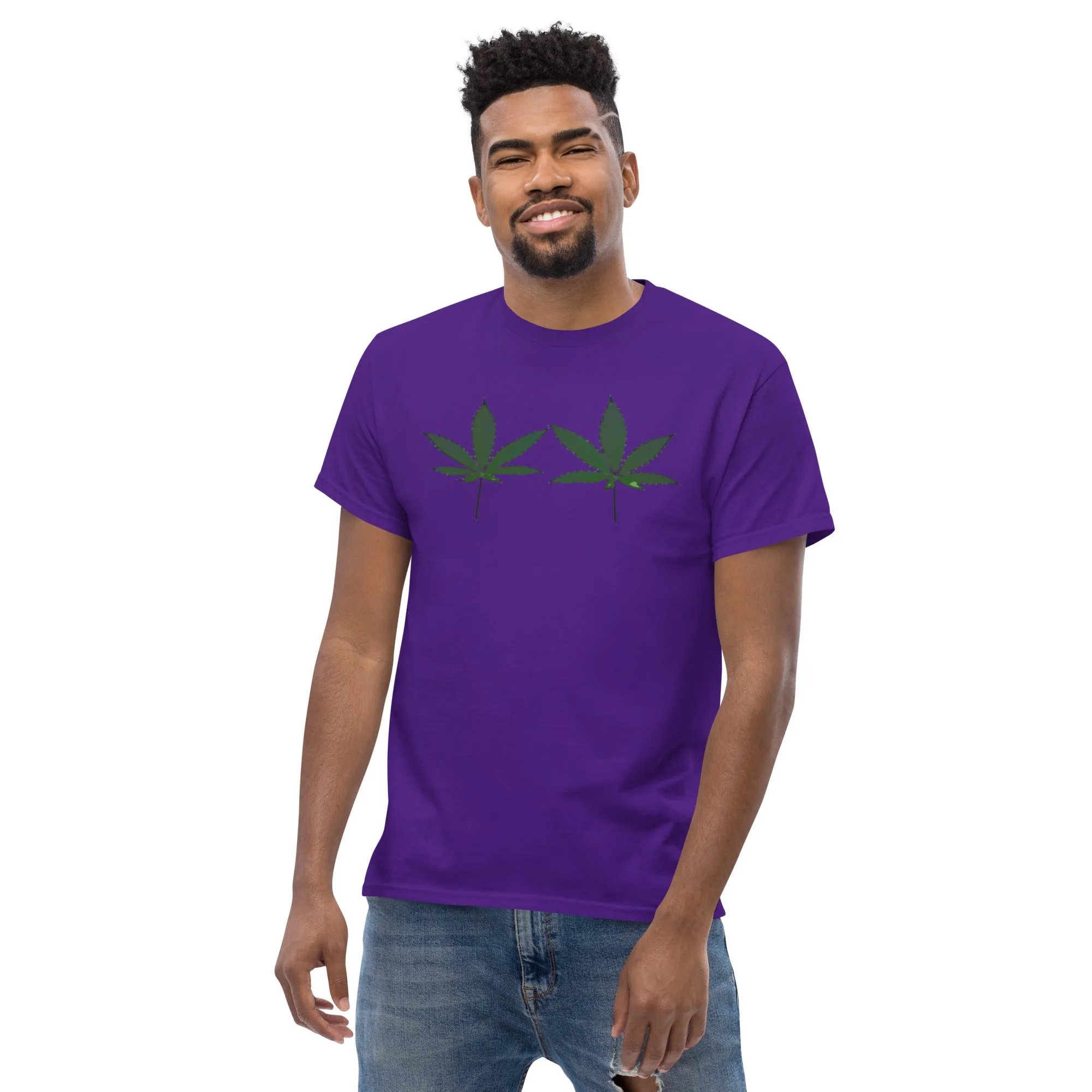 Green Cannabis Leaves Unisex T-shirt