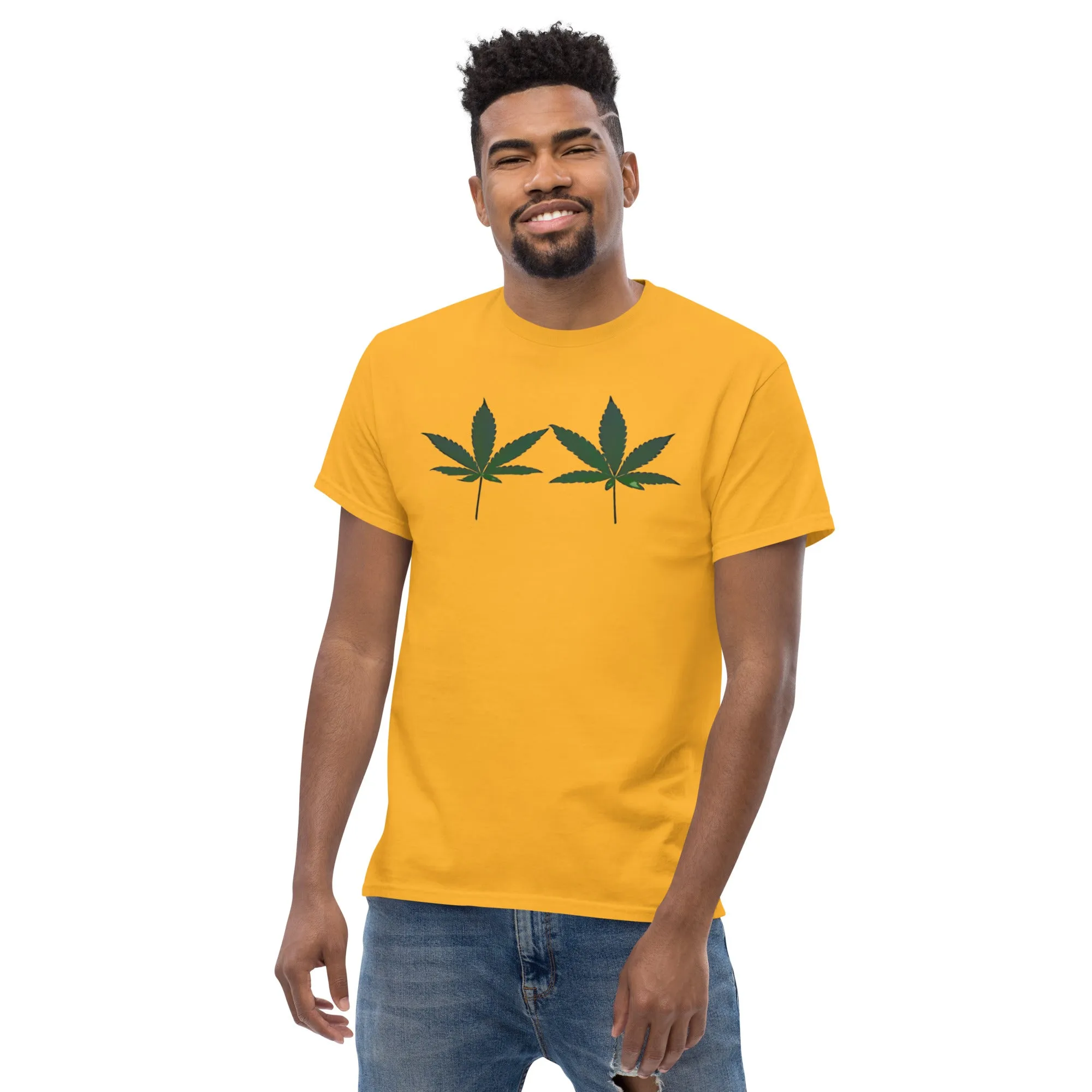 Green Cannabis Leaves Unisex T-shirt