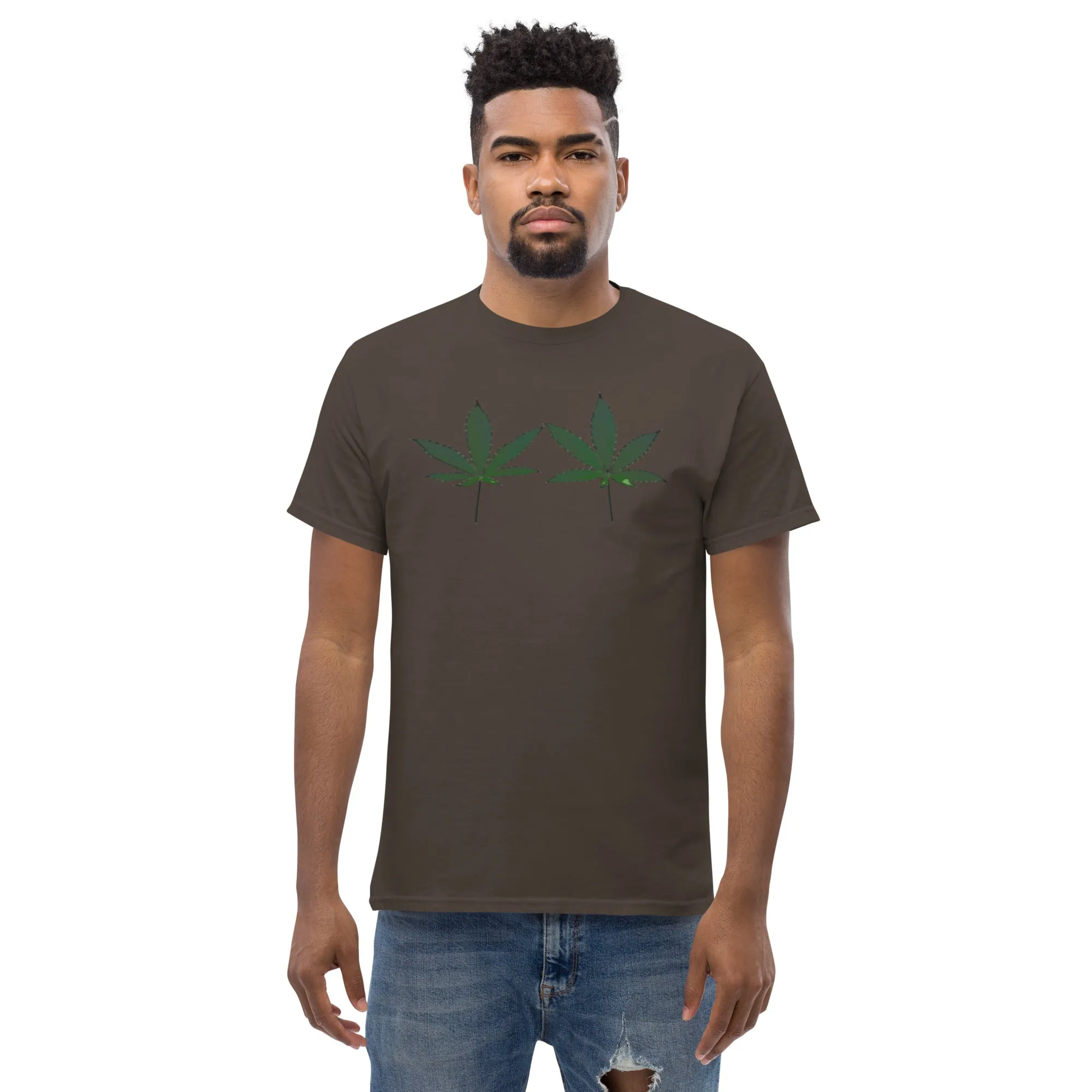 Green Cannabis Leaves Unisex T-shirt