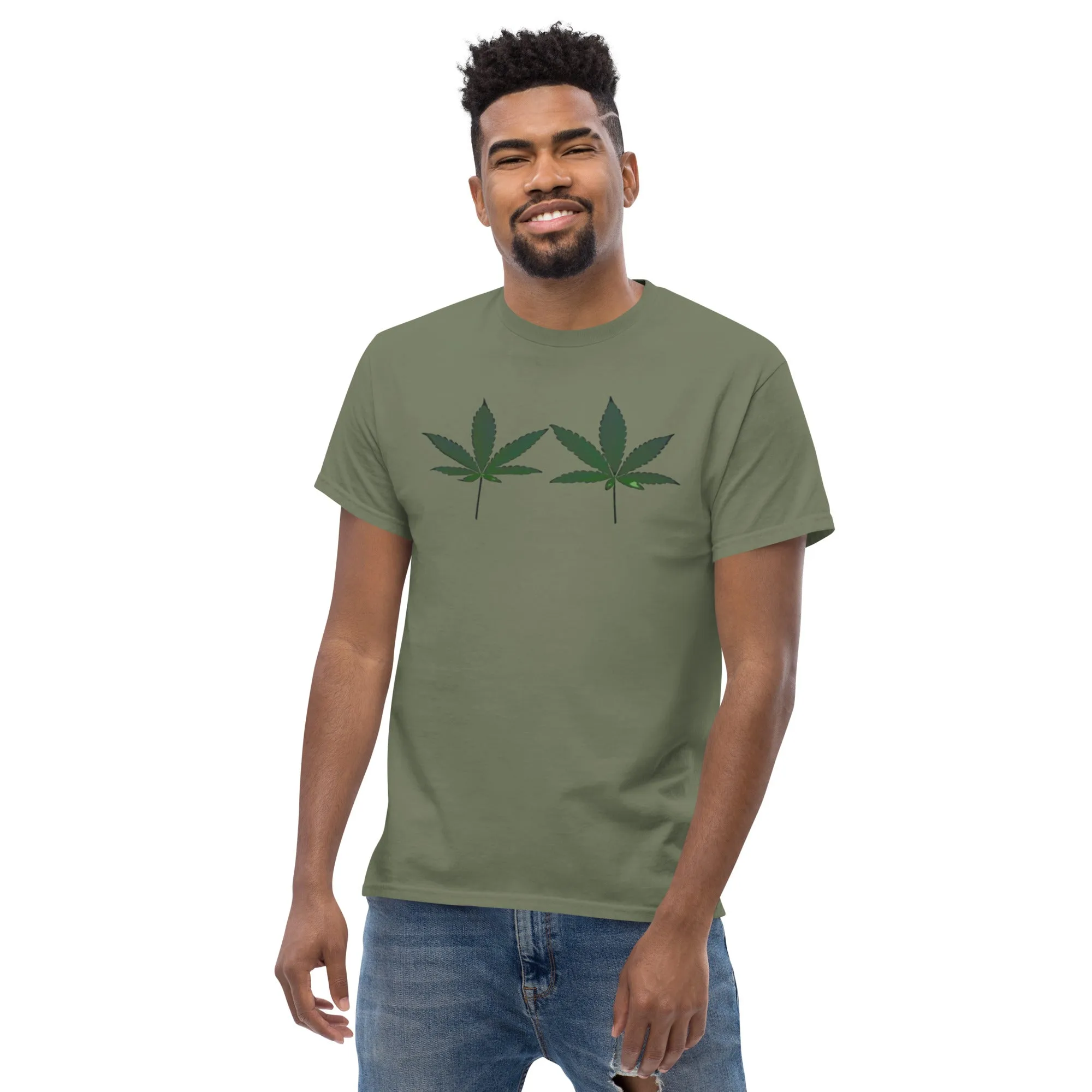 Green Cannabis Leaves Unisex T-shirt