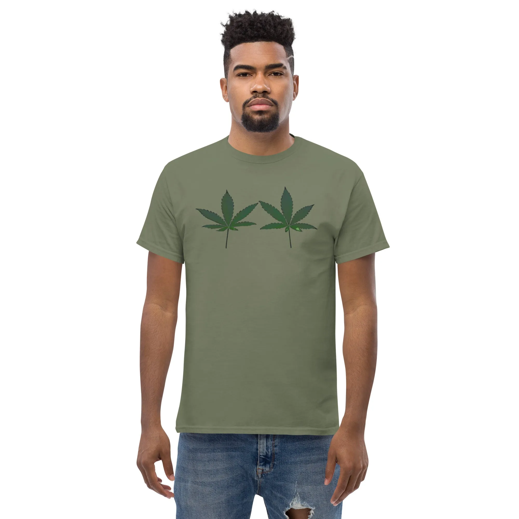 Green Cannabis Leaves Unisex T-shirt