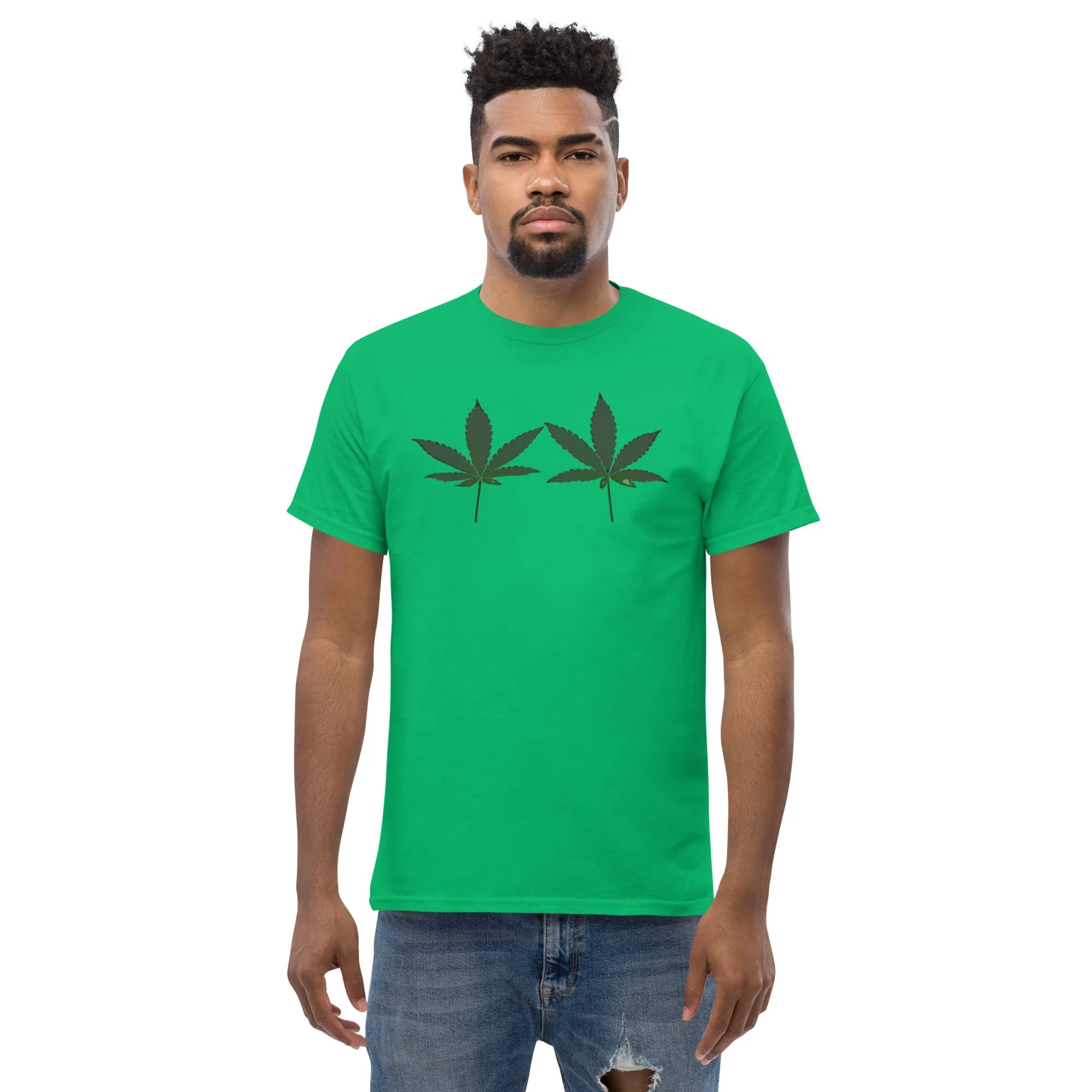 Green Cannabis Leaves Unisex T-shirt