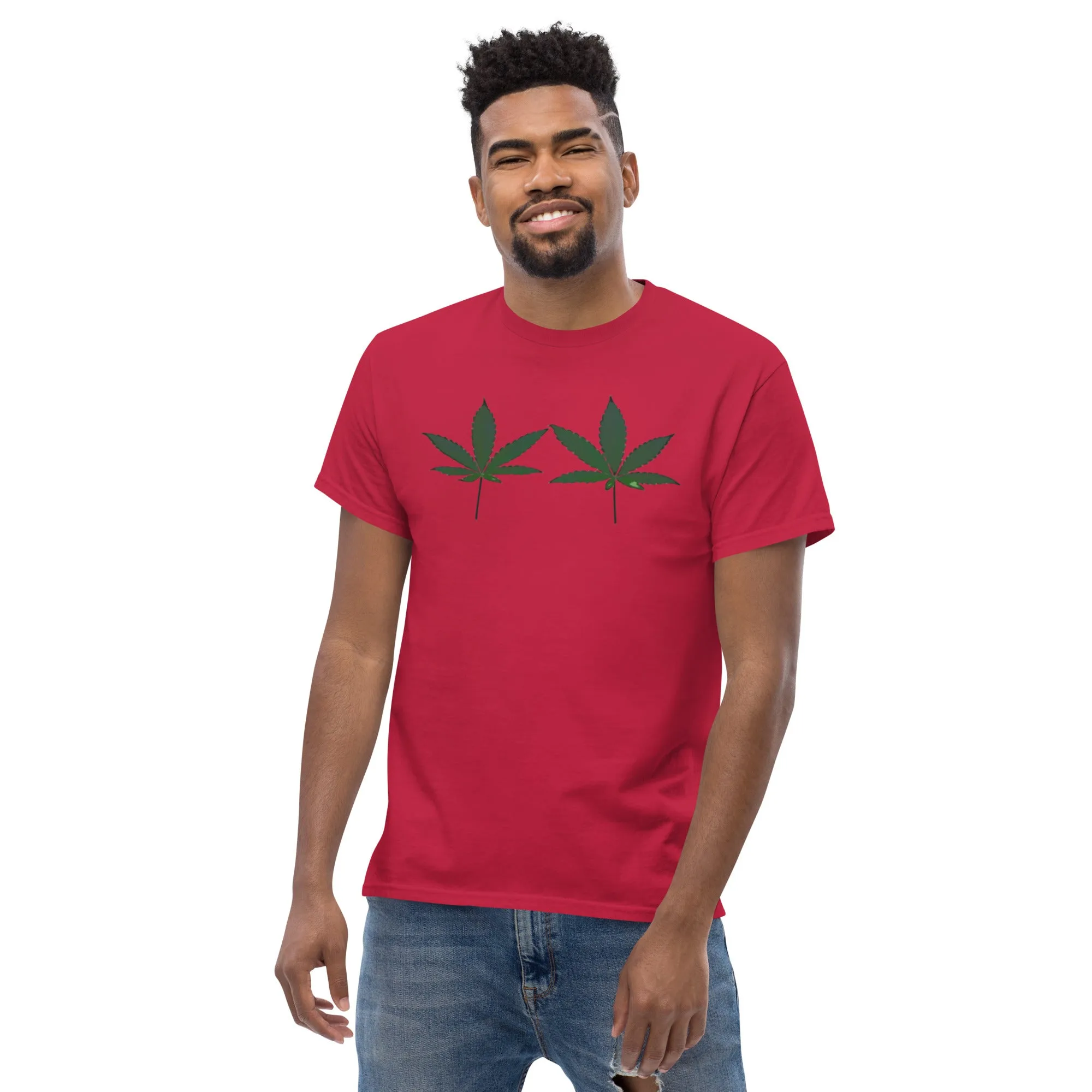 Green Cannabis Leaves Unisex T-shirt
