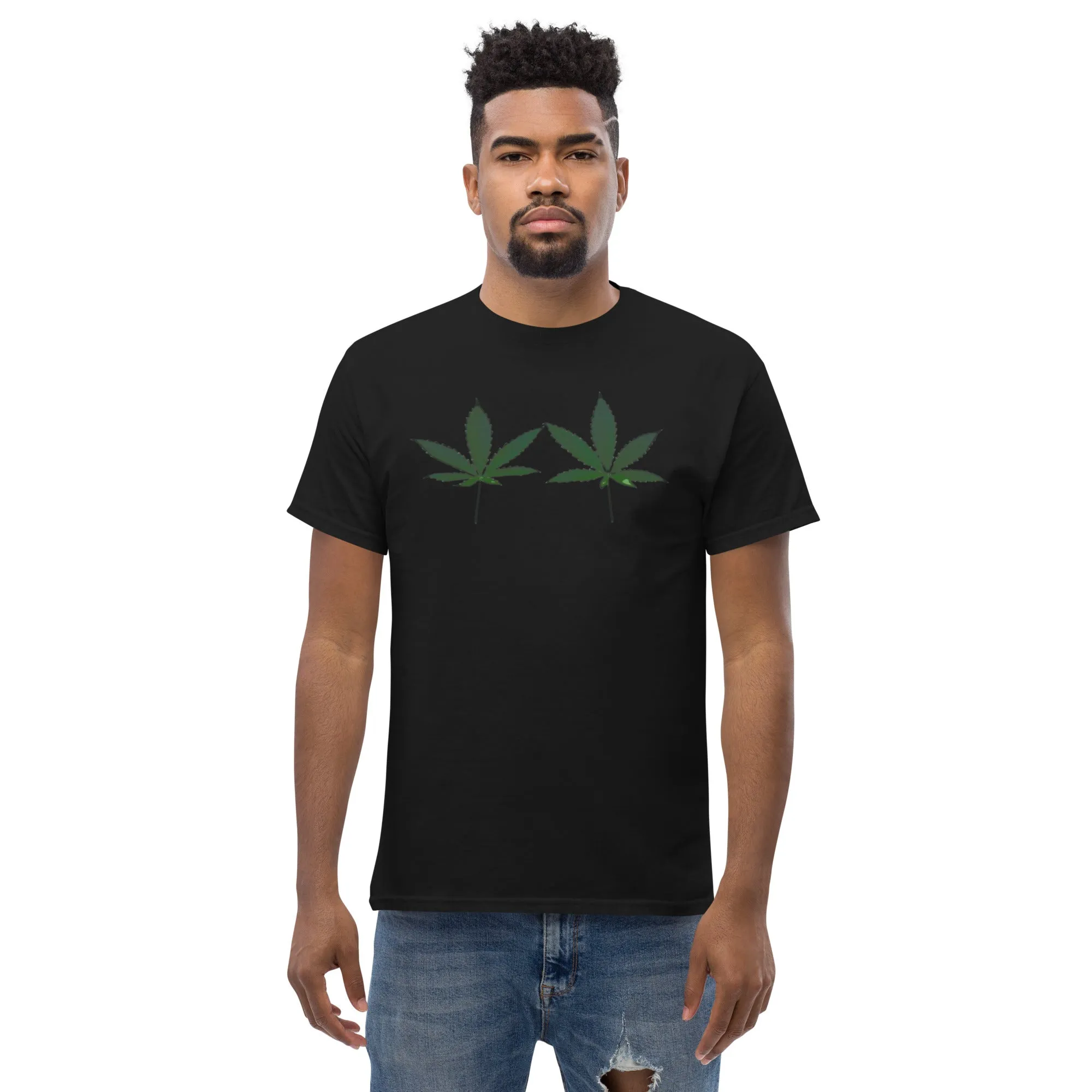 Green Cannabis Leaves Unisex T-shirt