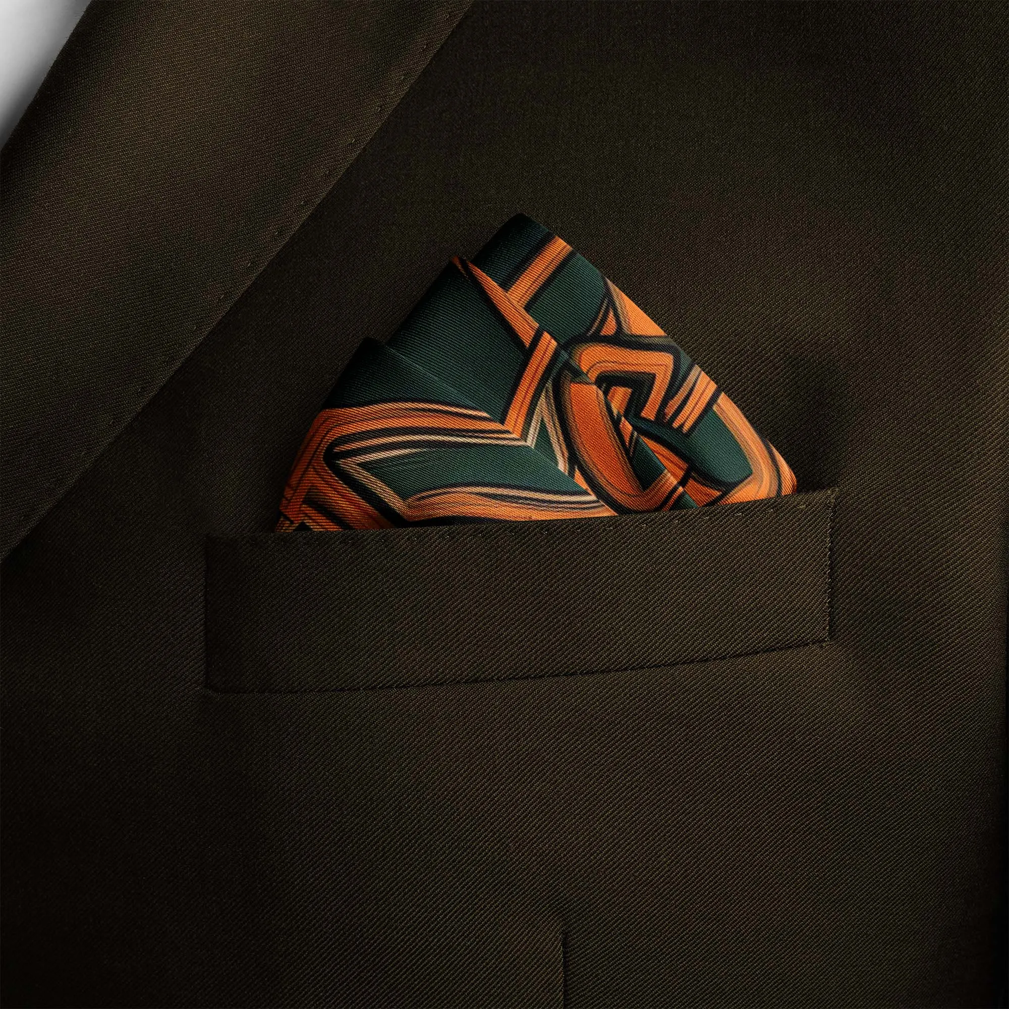 GREEN CELTIC SILK POCKET SQUARES