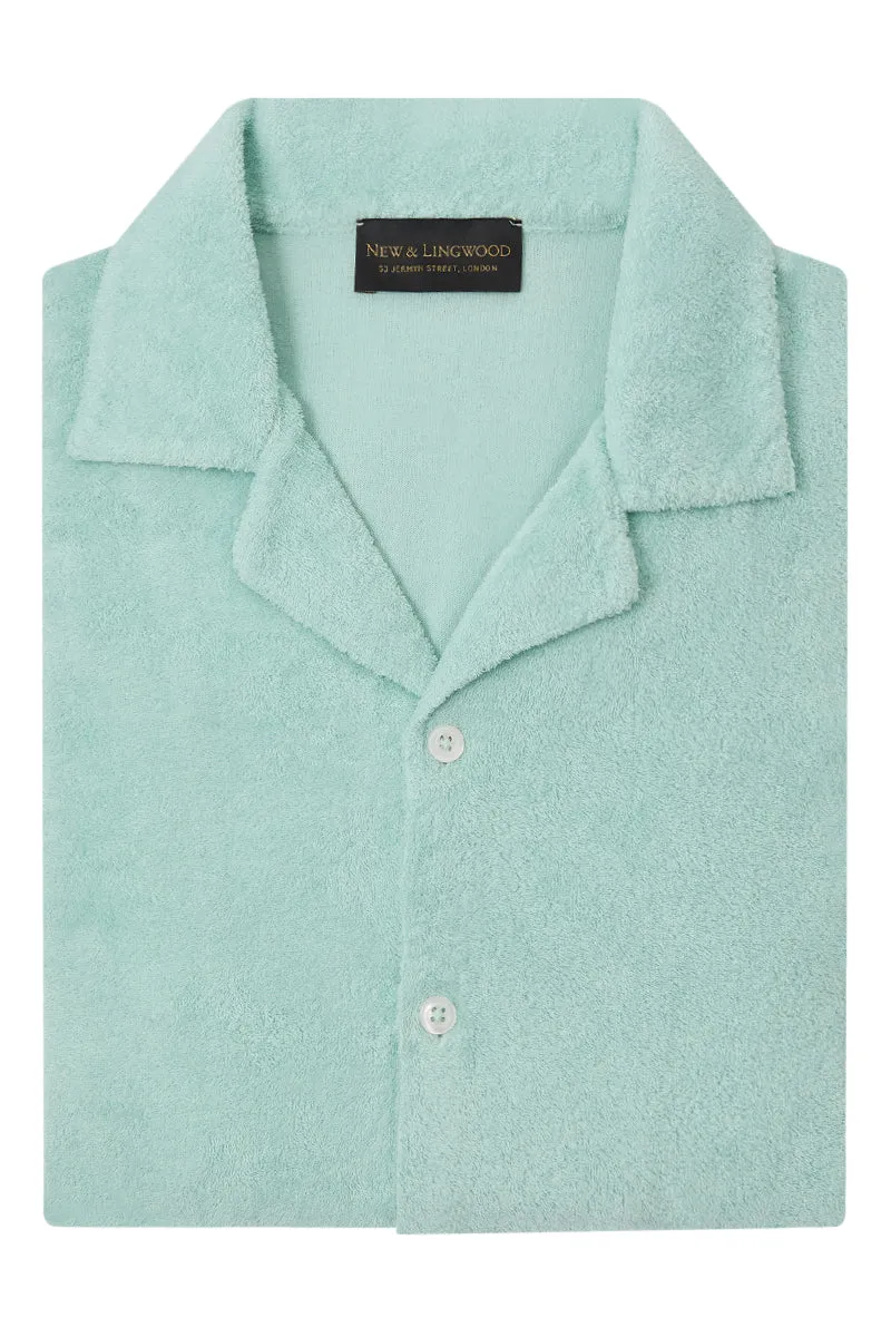 Green Short Sleeve Towelling Polo Shirt