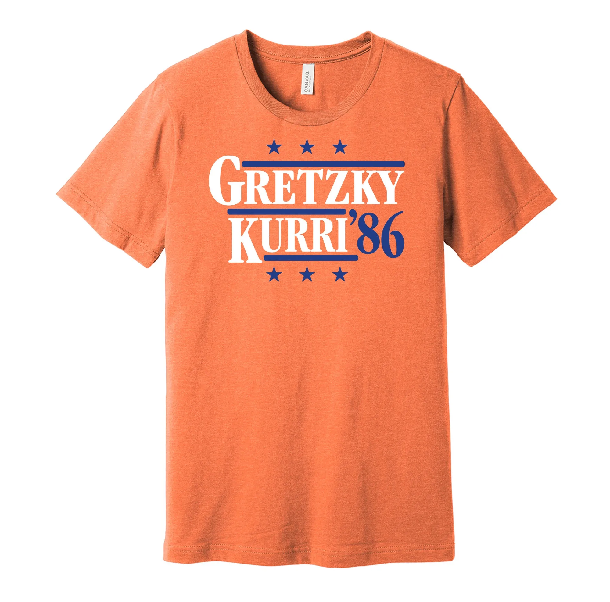 Gretzky & Kurri '86 - Edmonton Legends Political Campaign Parody T-Shirt - Hyper Than Hype Shirts