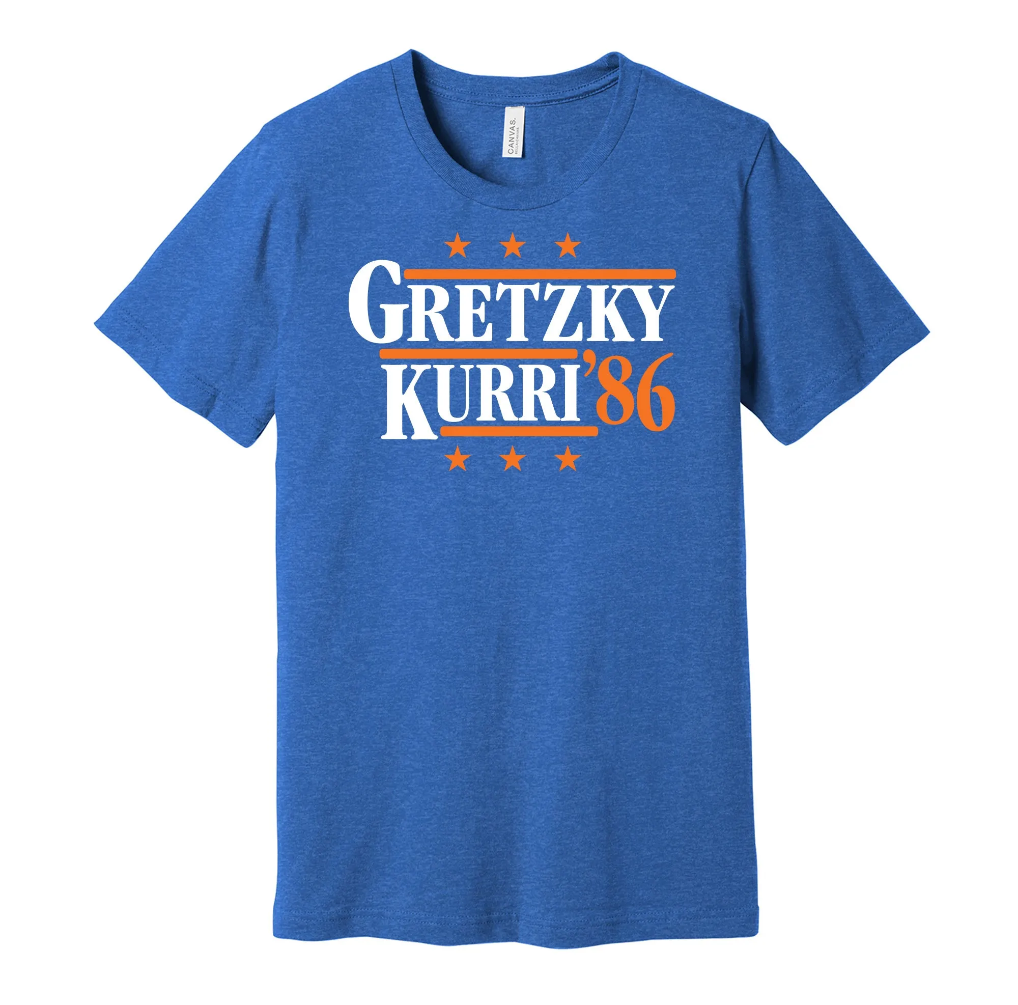 Gretzky & Kurri '86 - Edmonton Legends Political Campaign Parody T-Shirt - Hyper Than Hype Shirts