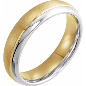 Grooved Band with Brushed & Polished Finish 51344 - 6 mm