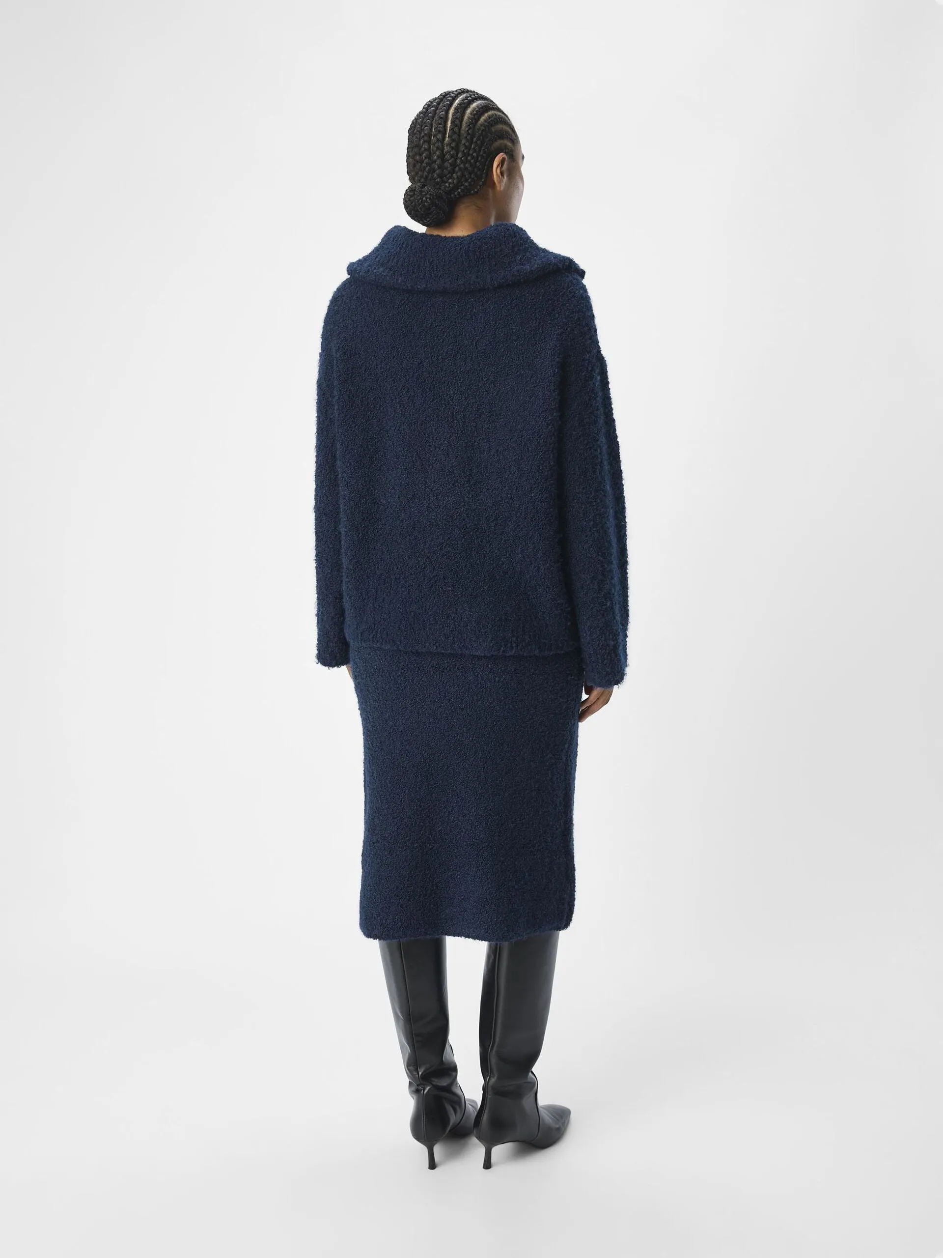 Half Zip Navy Fleece Jumper
