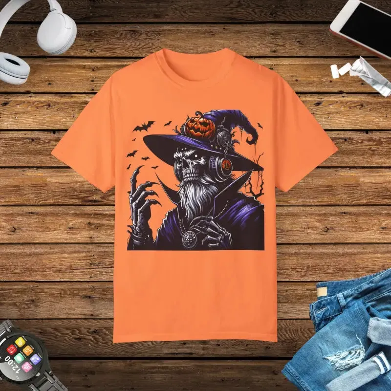 Halloween Skeleton Witch Comfort Colors Tee Soft Cozy